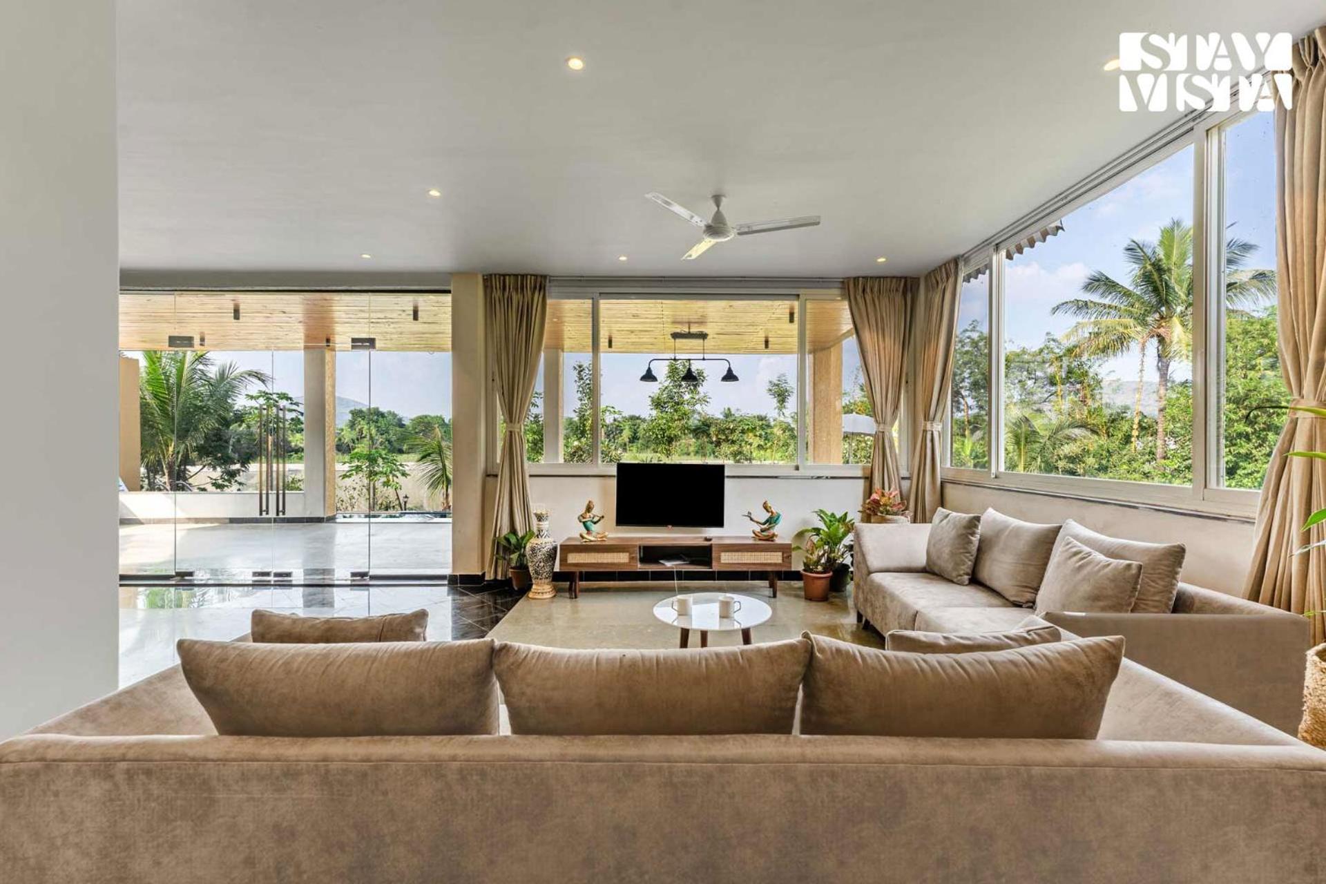 פונה Stayvista At Countryside Meadows With Pool, Ac מראה חיצוני תמונה